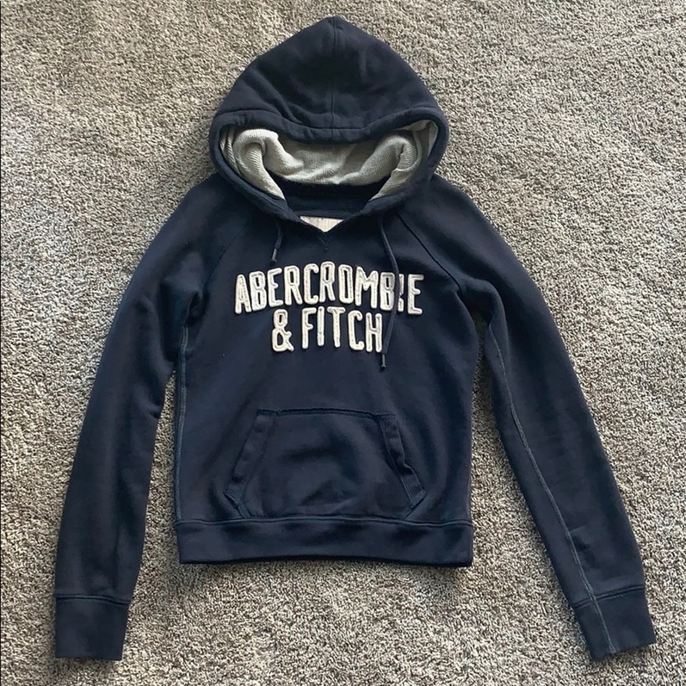 Navy blue A&F hoodie